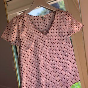 Pink Blouse Geometric Shapes
